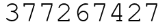 Число 377267427.