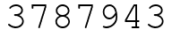 Число 3787943.