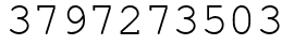 Число 3797273503.