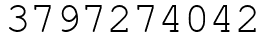 Число 3797274042.