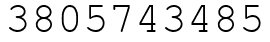 Число 3805743485.