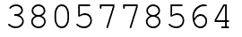 Число 3805778564.