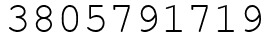 Число 3805791719.