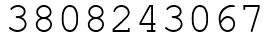 Число 3808243067.