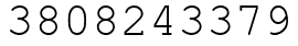 Число 3808243379.