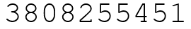 Число 3808255451.