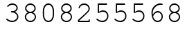 Число 3808255568.