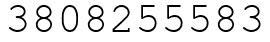 Число 3808255583.
