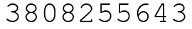 Число 3808255643.