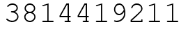 Число 3814419211.