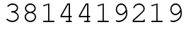 Число 3814419219.