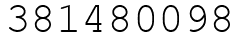 Число 381480098.