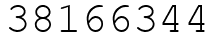 Число 38166344.