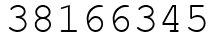 Число 38166345.