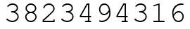 Число 3823494316.