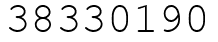 Число 38330190.
