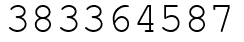 Число 383364587.