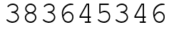 Число 383645346.