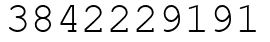 Число 3842229191.