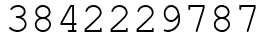 Число 3842229787.