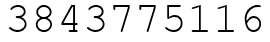 Число 3843775116.