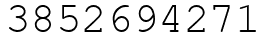Число 3852694271.