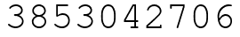 Число 3853042706.