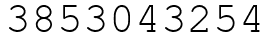 Число 3853043254.