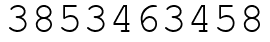 Число 3853463458.