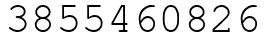 Число 3855460826.