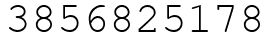 Число 3856825178.