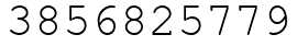 Число 3856825779.
