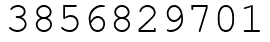 Число 3856829701.