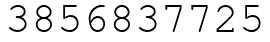 Число 3856837725.