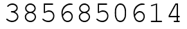 Число 3856850614.