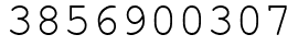 Число 3856900307.