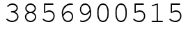 Число 3856900515.