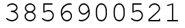 Число 3856900521.