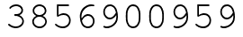 Число 3856900959.