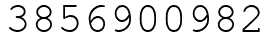 Число 3856900982.