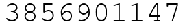 Число 3856901147.