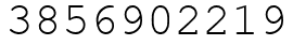 Число 3856902219.