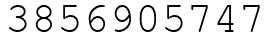 Число 3856905747.