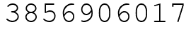 Число 3856906017.