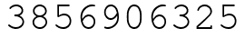 Число 3856906325.