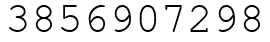Число 3856907298.