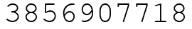Число 3856907718.
