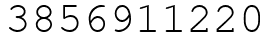 Число 3856911220.