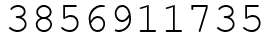 Число 3856911735.