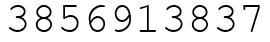 Число 3856913837.